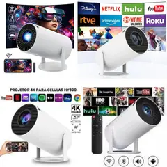GENERICO - Proyector Smart TV Bluetooth Wifi Proyector Cine En Casa Proyector Full HD