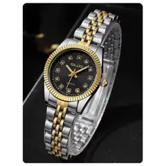 GENERICO - Elegante y Hermoso Reloj de Cuarzo Acero Dorado - Plateado