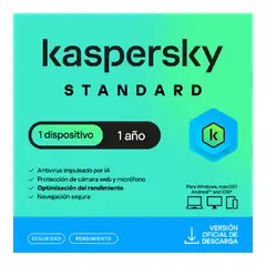 KASPERSKY - Antivirus Standard 1 Dispositivo - 1 Año