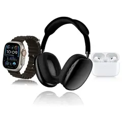 GENERICO - Audifonos + Smartwatch 7 Manillas + Diadema Combo 3 en 1