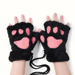 GENERICO - Guantes Huellas Garra Gato Felpa Cosplay Animé Invierno