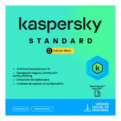 KASPERSKY - Antivirus Standard Mobile 1 Dispositivo - 1 Año