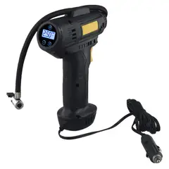 GENERICO - Inflador Llanta Compresor Portátil Carro Vehiculo Cigarrera Negro 12v