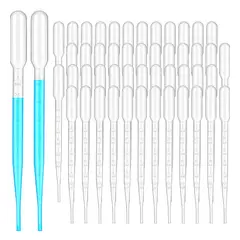 GENERICO - 50 Pipetas Pasteur Gotero Plastico Graduada Cuentagotas 3ml Transparente