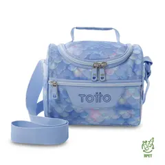TOTTO - Lonchera Con Porta Comidas Pizarra Azul Mujer
