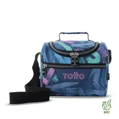 TOTTO - Lonchera Con Porta Comidas Pizarra Azul Mujer