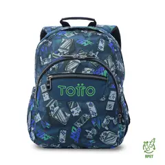 TOTTO - Morral Mochila Escolar Niño Gommas Azul