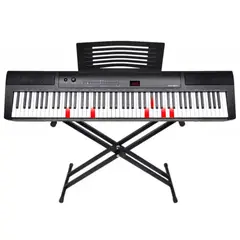 GENERICO - Organeta Mk 8863 de 88 Teclas con Luces Usb Mp3 y Soporte en X