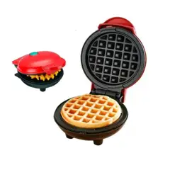 GENERICO - Mini Waflera Pequeña Wafflera Electrica Antiadherente
