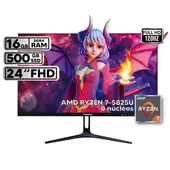 COMPUMAX - MINI PC DE MESA RYZEN 7-5825U 16GB 500GB SSD MONITOR 24 FHD