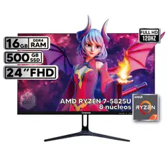 COMPUMAX - MINI PC DE MESA RYZEN 7-5825U 16GB 500GB SSD MONITOR 24 FHD