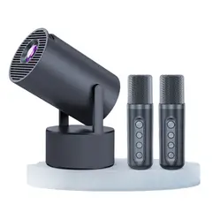 GENERICO - HY300PRO-KTV Proyector 4K Smart Karaoke + Micrófonos