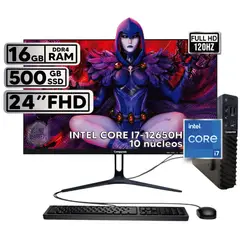 COMPUMAX - MINI PC DE MESA INTEL CORE I7-12650H 16GB 500GB SSD MONITOR 238 FHD 120Hz