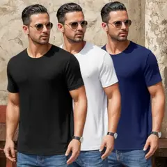 ELEMENTAL STORE - Camisetas para hombre en algodón 100% x 3 unidades._.