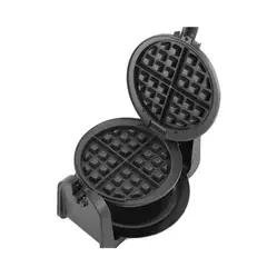 BLACK+DECKER - Waflera Giratoria 1 Puesto Estilo Belga Plata