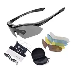 ROCKBROS - Gafas 5 Lentes Deportivas Ciclismo Mtb Negras