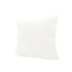 DIMATEX LEON - Funda Cojín Felpa Suave Decorativo Colores 45x45cm Reflucca Blanco Funda Lucca