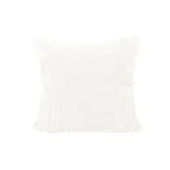 DIMATEX LEON - Cojín Felpa Suave Decorativo Colores 45x45cm Reflucca Blanco Cojin Lucca