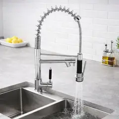 PAMO - Grifería Monocontrol Espiral Gourmet Doble Salida