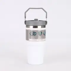 TRIPLE CLEAN - Botilo Con Asa Acero Inoxidable 600 Ml blanco