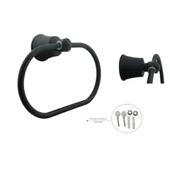 PAMO - Toallero Aro L Turmalina Negro Aluminio - Resistente A La Corrosión