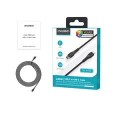 CHOETECH - Cable Tipo C A C De 240w/pd 3.1 2 Metros Xcc-1036