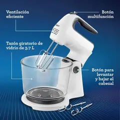 OSTER - Batidora de Mano y Pedestal + Turbo 2121775 Blanco