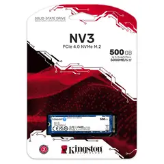 KINGSTON - Disco Duro Solido M.2 NVMe PCIe 4.0 NV3 500GB 5000MB/S
