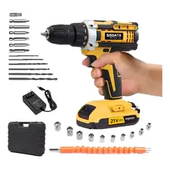 SISDATA - Taladro Inalámbrico Potencia Real 650w 1 Año Garantía