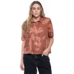 COLOR BLUE - Camisa Manga Corta Estampada