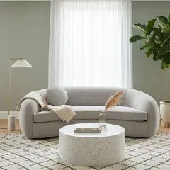 22 GRADOS DECORACION - Sofá Marfil 200cm x 95cm Tela