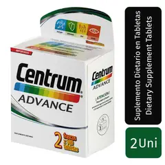 CENTRUM - Advance Suplemento Multi Vitaminico 2 Unidades 100 Tabletas