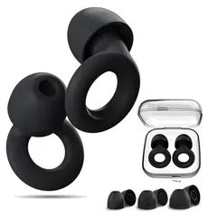 BOUN - Tapones Dormir Concierto Viajar Tapa Oído Protector Ruido Color Negro