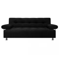 GENERICO - SOFACAMA MONTRIAL 3 PUESTOS COLOR NEGRO 180X100X35 + 2 COJINES