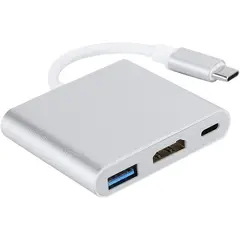 OEM - Convertidor Tipo C A Hdmi Y Usb 3.0 Para Celular, Tablet y PC Portatiles