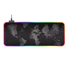 GENERICO - Mouse Pad Gamer Gigante Con Luz Led RGB Alfombra de Escritorio 90x40Cm