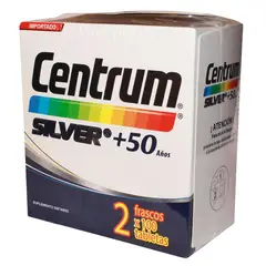 CENTRUM - Silver 2 Unidades 100 Tabletas Cada Frasco