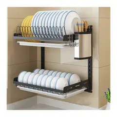 GENERICO - Escurridor de Platos De Metalico Para Cocina 2 Niveles