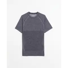 ATMOS - Camiseta Seamless Cuello Redondo Para Hombre Negro