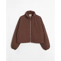 ATMOS - Chaqueta Crop Cuello Alto Ligera para Mujer Deportiva Color Café Marca