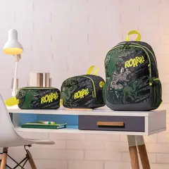 TOTTO - Combo Escolar Morral Dinoroarr + Lonchera y Cartuchera