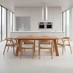 22 GRADOS DECORACION - Juego Comedor Sneferu 6 Sillas En Roble 200Cm X 100Cm