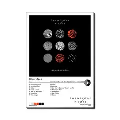 PRINTKING - Cuadro Twenty One Pilots - Blurryface Electro Rock 30x42cm A3 Afiche Póster