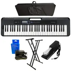 CASIO - Combo CT-S300 Teclado sensible base estuche adaptador pedal
