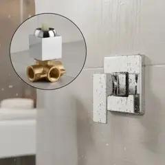 PAMO - Mezcladora monocontrol pducha cuadrado acabado cromo