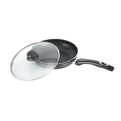 GENERICO - Sartén Antiadherente Con Tapa De Vidrio - Induccion Gas Electricas y Cerámica