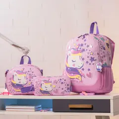 TOTTO - Combo Escolar Morral Zafiro Walt Mediano Lonchera Cartuchera