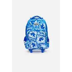 SONIC - Morral de 16.5" con ruedas azul para niño