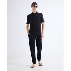 SEVEN SEVEN - Jogger Cargo Con Bolsillos Para Hombre Negro