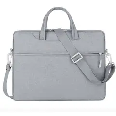 GENERICO - Funda Maletín Impermeable Para Portátil de 13 a 16 Pulgadas Color Gris